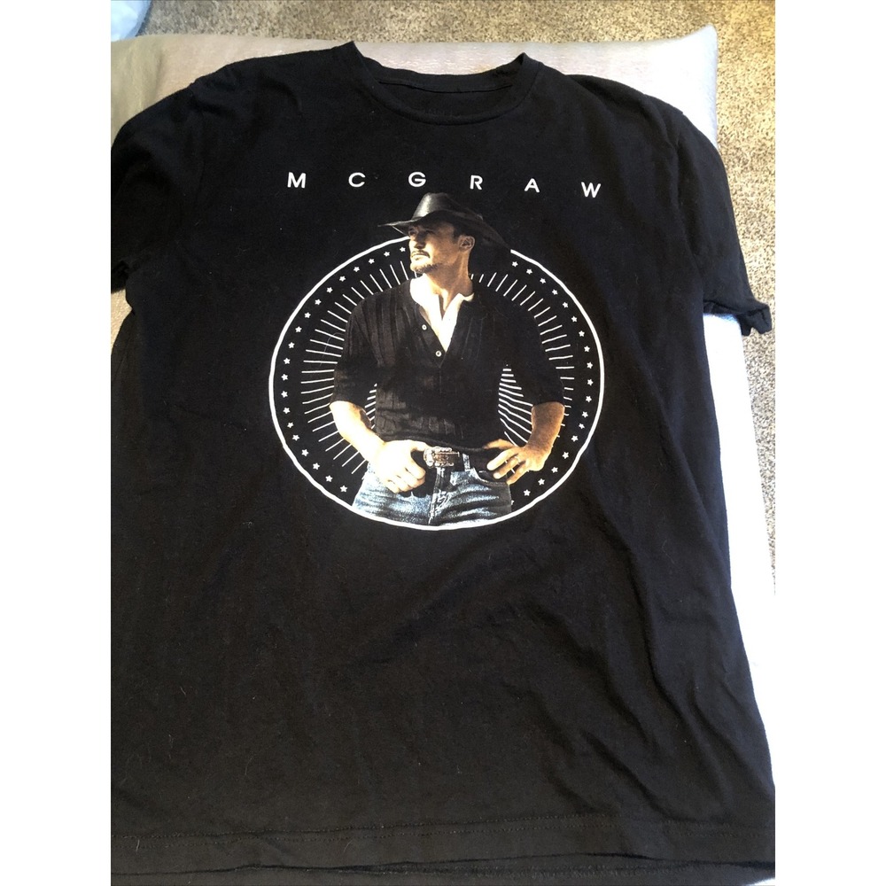 Tim Mcgraw 2019 Tour Shirt Black Large Short Sleeve‎